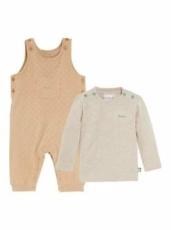 Neu 🔥 Bekleidung Bornino 2-tlg. Set Latzhose Und 👕 Shirt Langarm Haus In Braun Günstig Kaufen 😀 -Günstiges bornino Geschäft bornino 2 tlg set latzhose und shirt langarm haus in braun 2