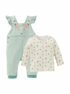 Blitzangebot 😀 Bekleidung Bornino 2-tlg. Set Latzhose Und 👕 Shirt Maus Igel In Grün Günstig Kaufen ✨ -Günstiges bornino Geschäft bornino 2 tlg set latzhose und shirt maus igel in grun 2