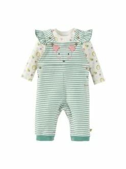 Blitzangebot 😀 Bekleidung Bornino 2-tlg. Set Latzhose Und 👕 Shirt Maus Igel In Grün Günstig Kaufen ✨