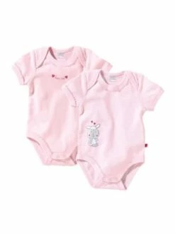 Bestes Angebot 🤩 Bekleidung Bornino 2er-Pack Bodys Kurzarm In Rosa Günstig Kaufen 🎁