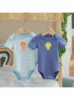 Blitzangebot 🤩 Bekleidung Bornino 2er-Pack Bodys Kurzarm Löwe Tiger In Blau Günstig Kaufen 🔔 -Günstiges bornino Geschäft bornino 2er pack bodys kurzarm lowe tiger in blau 7