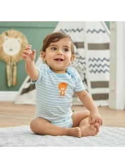 Blitzangebot 🤩 Bekleidung Bornino 2er-Pack Bodys Kurzarm Löwe Tiger In Blau Günstig Kaufen 🔔 -Günstiges bornino Geschäft bornino 2er pack bodys kurzarm lowe tiger in blau 9