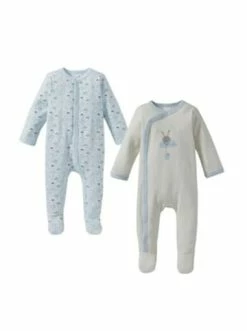 Bestpreis ⭐ Bekleidung Bornino 2er-Pack Schlafoveralls In Blau Günstig Kaufen ✨