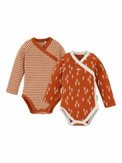 Besorgen ⭐ Bekleidung Bornino 2er-Pack Wickelbodys Langarm Blätter In Orange Günstig Kaufen ⭐