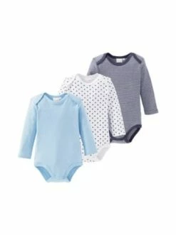 Blitzangebot ⭐ Bekleidung Bornino 3er-Pack Bodys Langarm In Blau Günstig Kaufen 😉