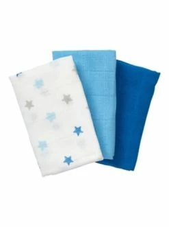 Besorgen 🧨 Pflege Bornino 3er-Pack Mulltücher 30x30 Cm Sterne In Blau Günstig Kaufen 🌟
