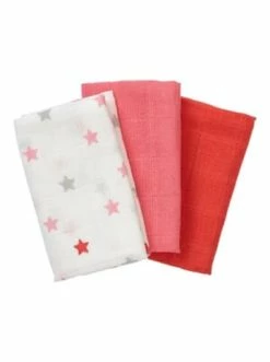 Besorgen 🎁 Pflege Bornino 3er-Pack Mulltücher 30x30 Cm Sterne In Pink Günstig Kaufen 🌟