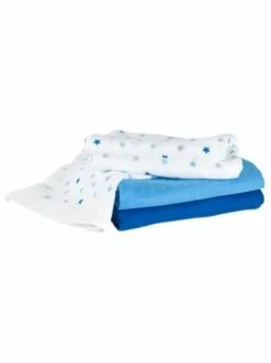 Brandneu ⭐ Pflege Bornino 3er-Pack Mullwindeln 80x80 Cm In Blau Günstig Kaufen 🥰 -Günstiges bornino Geschäft bornino 3er pack mullwindeln 80x80 cm in blau 2