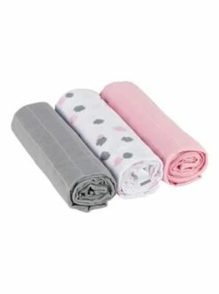 Angebote 😍 Pflege Bornino 3er-Pack Mullwindeln 80x80 Cm In Rosa Günstig Kaufen ⌛
