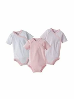 Schlussverkauf ✨ Bekleidung Bornino 3er-Pack Wickelbodys Kurzarm In Rosa Günstig Kaufen 🤩