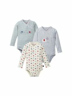 Coupon 👍 Bekleidung Bornino 3er-Pack Wickelbodys Langarm Elefant In Grau Günstig Kaufen 🔥