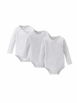 Beste Bewertungen von ✨ Bekleidung Bornino 3er-Pack Wickelbodys Langarm In Grau Günstig Kaufen 💯