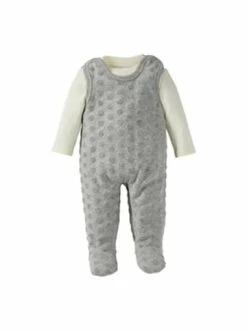 Auslauf ✨ Bekleidung Bornino Nicki-Strampler Ausbrenner In Grau Günstig Kaufen ⭐