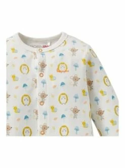 Bester Verkauf 🤩 Bekleidung Bornino Schlafoverall Waldtiere In Weiß Günstig Kaufen 👍 -Günstiges bornino Geschäft bornino schlafoverall waldtiere in weiss 2