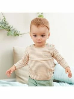 Budget ⭐ Bekleidung Bornino 👚 Shirt Langarm Ringel In Braun Günstig Kaufen 😍 -Günstiges bornino Geschäft bornino shirt langarm ringel in braun 4