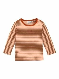 Auslauf 💯 Bekleidung Bornino 👚 Shirt Langarm Ringel In Orange Günstig Kaufen 👍