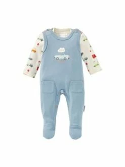 Bester Verkauf 🧨 Bekleidung Bornino Strampler-Set Auto In Blau Günstig Kaufen 😍