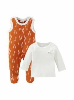 Schlussverkauf 👏 Bekleidung Bornino Strampler-Set Blätter In Orange Günstig Kaufen ✨ -Günstiges bornino Geschäft bornino strampler set blatter in orange 2