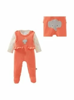 Besorgen 😉 Bekleidung Bornino Strampler-Set Elefant In Orange Günstig Kaufen 👏