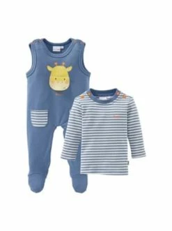 Bestpreis ⌛ Bekleidung Bornino Strampler-Set Giraffe In Blau Günstig Kaufen 😀 -Günstiges bornino Geschäft bornino strampler set giraffe in blau 2