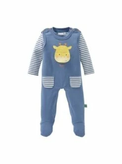 Bestpreis ⌛ Bekleidung Bornino Strampler-Set Giraffe In Blau Günstig Kaufen 😀