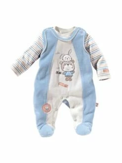Rabatt ✨ Bekleidung Bornino Strampler-Set Nicki Bär Und Hase In Hellblau Günstig Kaufen 😀