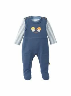 Bester Verkauf 👍 Bekleidung Bornino Strampler-Set Pilze In Blau Günstig Kaufen 🎁