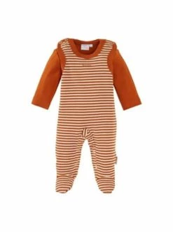 Coupon 😀 Bekleidung Bornino Strampler-Set Ringel In Orange Günstig Kaufen 😍