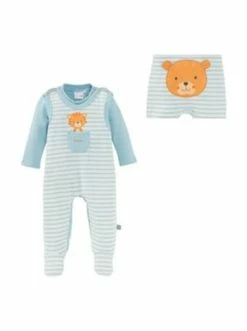 Neu 🥰 Bekleidung Bornino Strampler-Set Tiger In Blau Günstig Kaufen 🎁