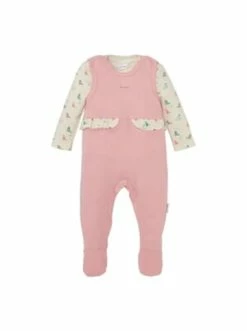 Bestpreis 💯 Bekleidung Bornino Strampler-Set Vogel In Rosa Günstig Kaufen 😍