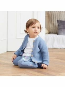 Auslauf ✔️ Bekleidung Bornino Strickjacke Langarm In Blau Günstig Kaufen 🌟 -Günstiges bornino Geschäft bornino strickjacke langarm in blau 4