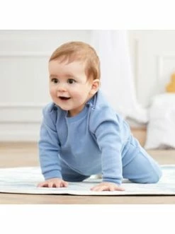 Bester Verkauf 😉 Bekleidung Bornino Sweatshirt Waffelpiqué In Blau Günstig Kaufen 🎁 -Günstiges bornino Geschäft bornino sweatshirt waffelpique in blau 3