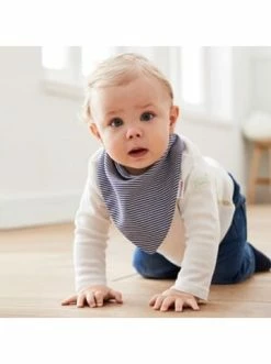 Blitzangebot ⌛ Accessoires Bornino Wende-Dreieckstuch Ringel In Blau Günstig Kaufen 😉 -Günstiges bornino Geschäft bornino wende dreieckstuch ringel in blau 3